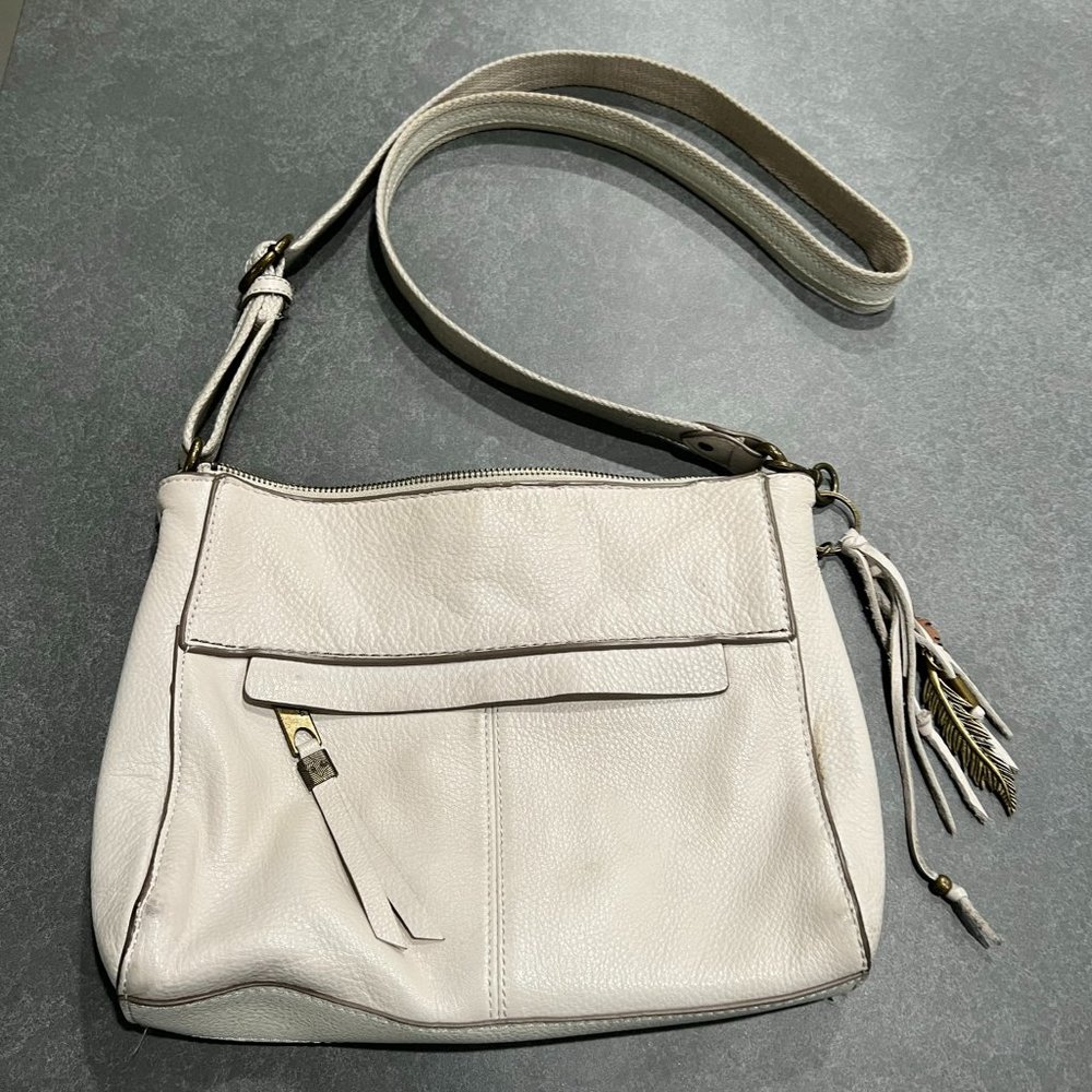 The Sak Leather Crossbody Bag - Cream